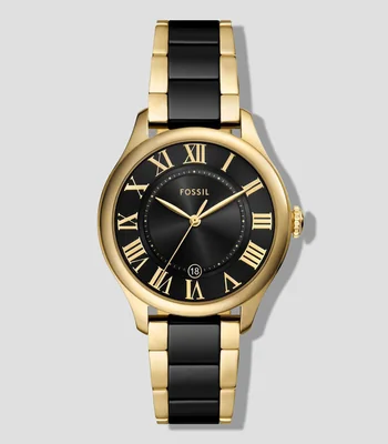 Reloj para Mujer Clasico Dorado, Negro