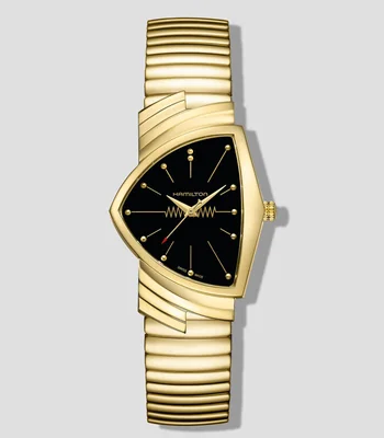 Reloj Unisex Ventura Casual Dorado, Negro