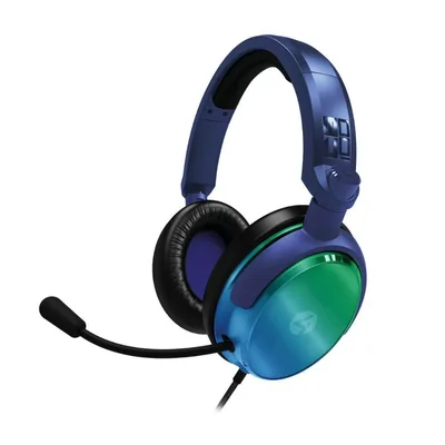 Audífonos Gamer 4Gamers C6-100-SGB-4G Azul/Verde Over-Ear Xbox One Xbox Series Nintendo Switch PC Smartphone Conexión Híbrida 3.5mm