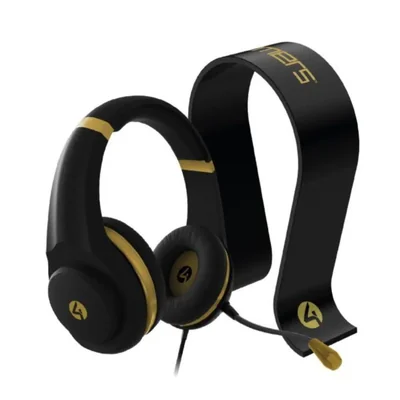 Audífonos Gamer 4Gamers XP-GOLDR-BLK-4G Negro Over-Ear Xbox PS4 PS5 Alámbricos 3.5mm Incluye Base