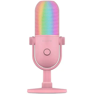 Microfono gamer razer seiren v3 chroma rgb 20–20000hz rosa