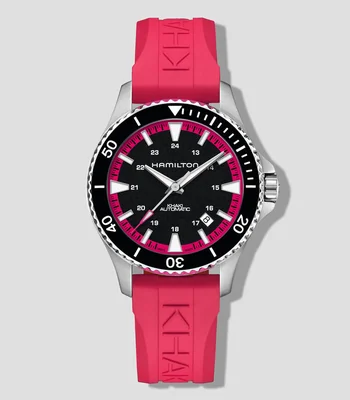 Reloj Unisex Khaki Navy deportivo plateado, rosa