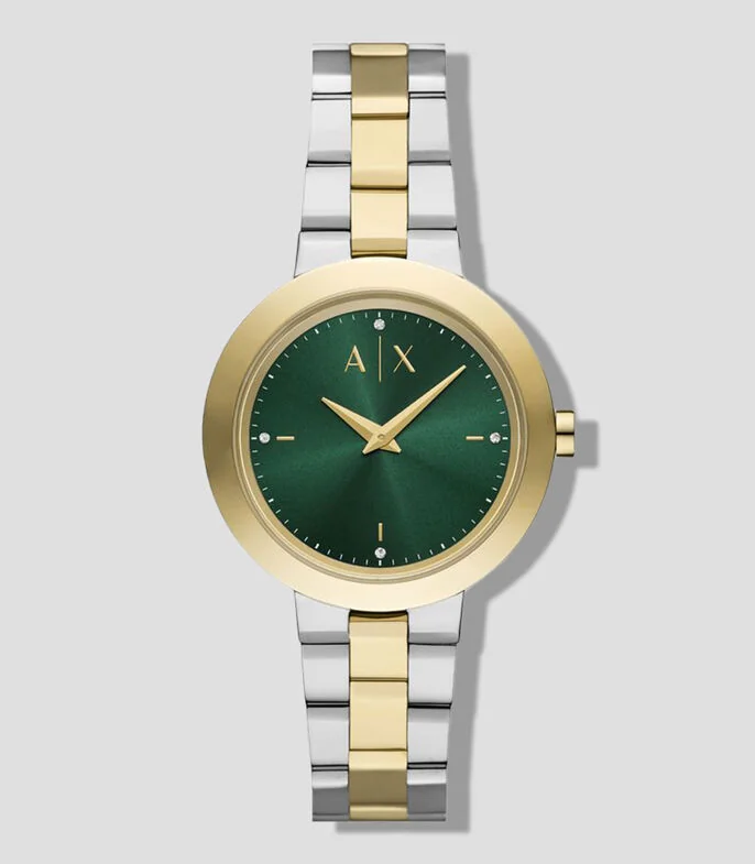 Reloj para Mujer Smart Verde, Dorado