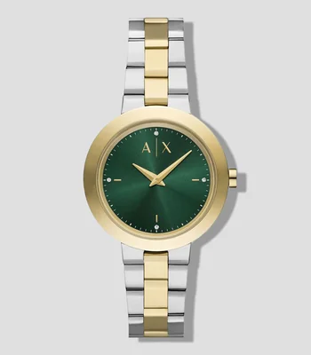 Reloj para Mujer Smart Verde, Dorado