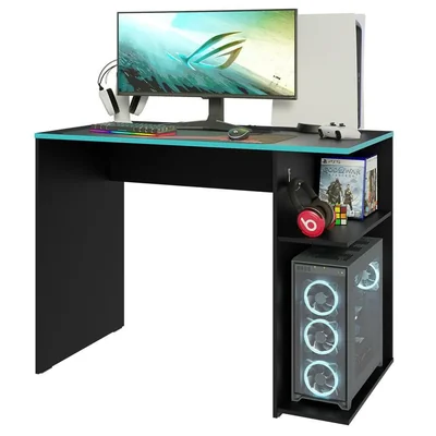 Mesa Gamer Escritorio Para Computadora Madesa Negro/Azul