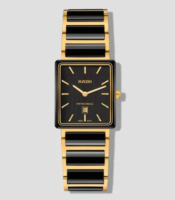 Reloj Unisex Integral Casual Negro, Dorado