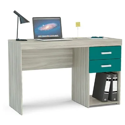 Escritorio Secretarial Color Wengue con Diseño Moderno para Oficina