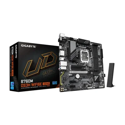 Placa madre GIGABYTE B760M DS3H WIFI6E GEN5 Intel LGA 1700 mATX