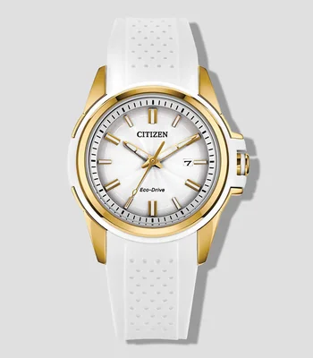 Reloj para mujer Veya Deportivo Blanco, Dorado