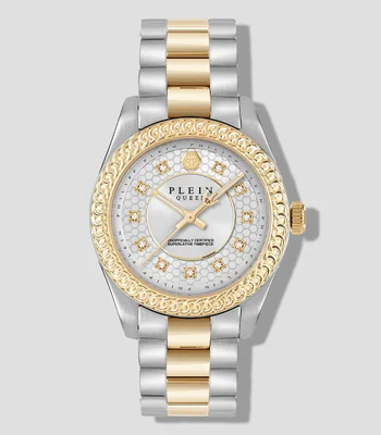 Reloj para Mujer Queen Supreme casual plateado/dorado