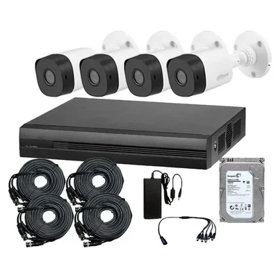 Kit 4 camaras Dahua seguridad Bullet 2mpx Detec movimiento