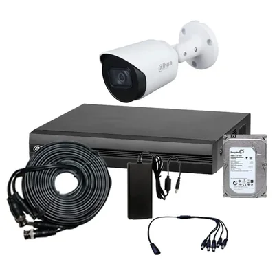 Kit vigilancia CCTV Dahua 1 Camara Microfono 1Tb Disco