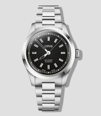 Reloj para Mujer Big Crown Casual Negro, Plateado