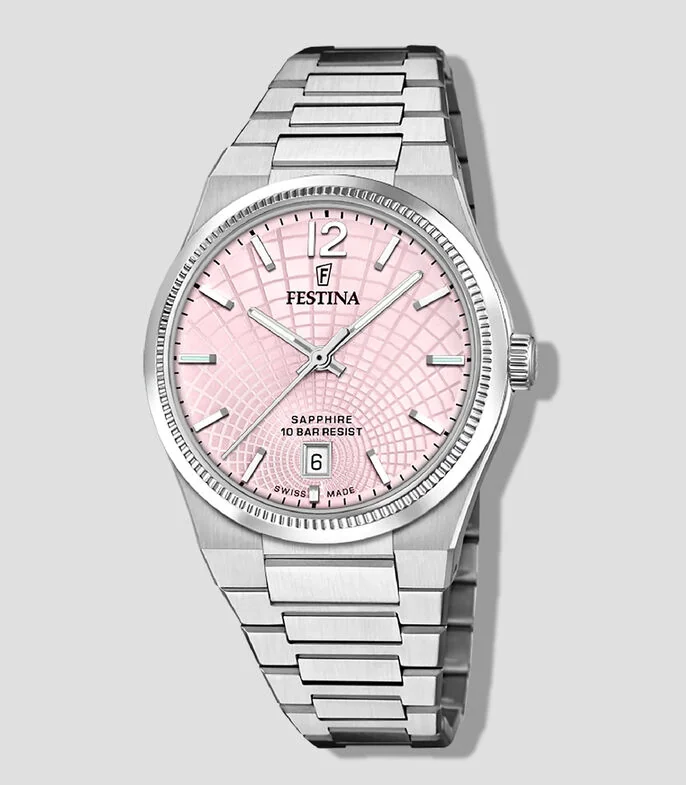 Reloj para Mujer casual plateado, rosa