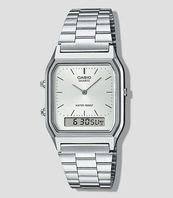 Reloj unisex Vintage Casual, Plateado