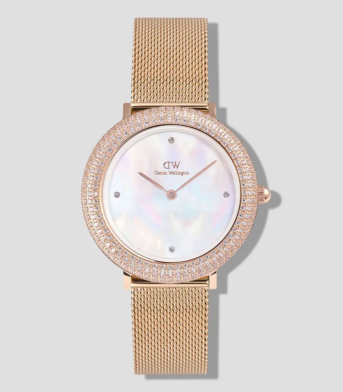 Reloj para mujer Bezel casual plateado, negro