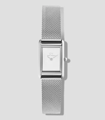 Reloj para mujer Bound Mini Rect 3 Hands casual, plateado