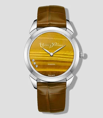 Reloj para Mujer Primera Dama casual plateado/café