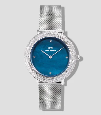 Reloj para mujer Bezel casual plateado