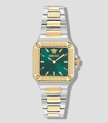 Reloj para Mujer Greca Edge de vestir Plateado, Verde