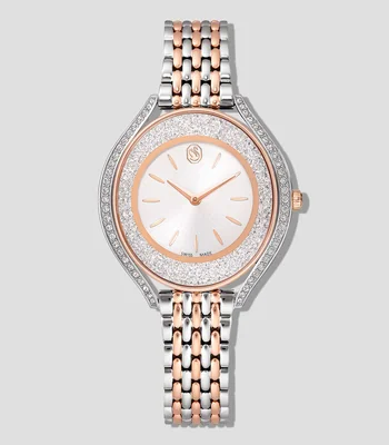 Reloj para mujer Crystalline Casual Plateado, Oro rosado