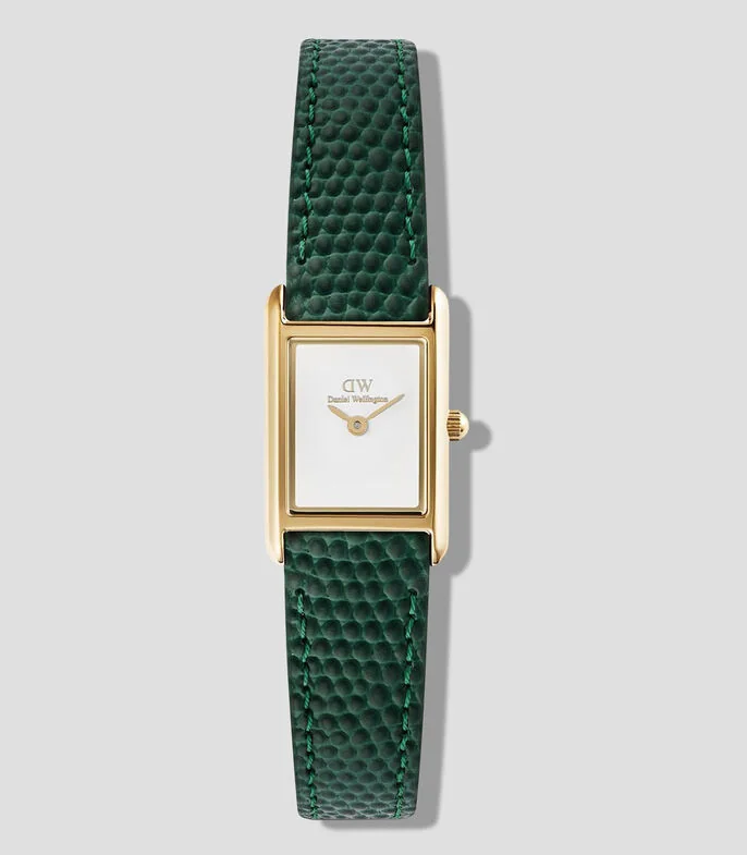 Reloj para mujer Bound Mini Rect 3 Hands casual, dorado