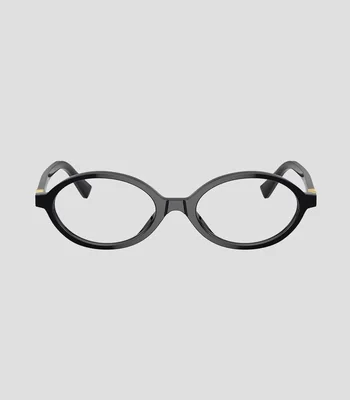 Lentes oftálmicos ovalados negros Mujer