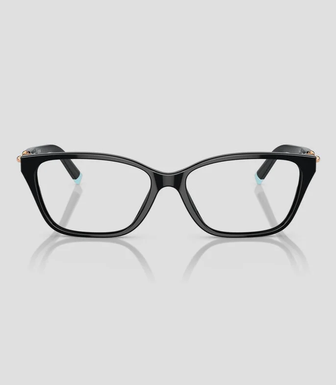 Lentes oftálmicos rectangulares negros Mujer
