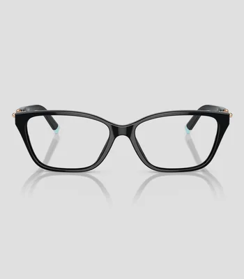 Lentes oftálmicos rectangulares negros Mujer