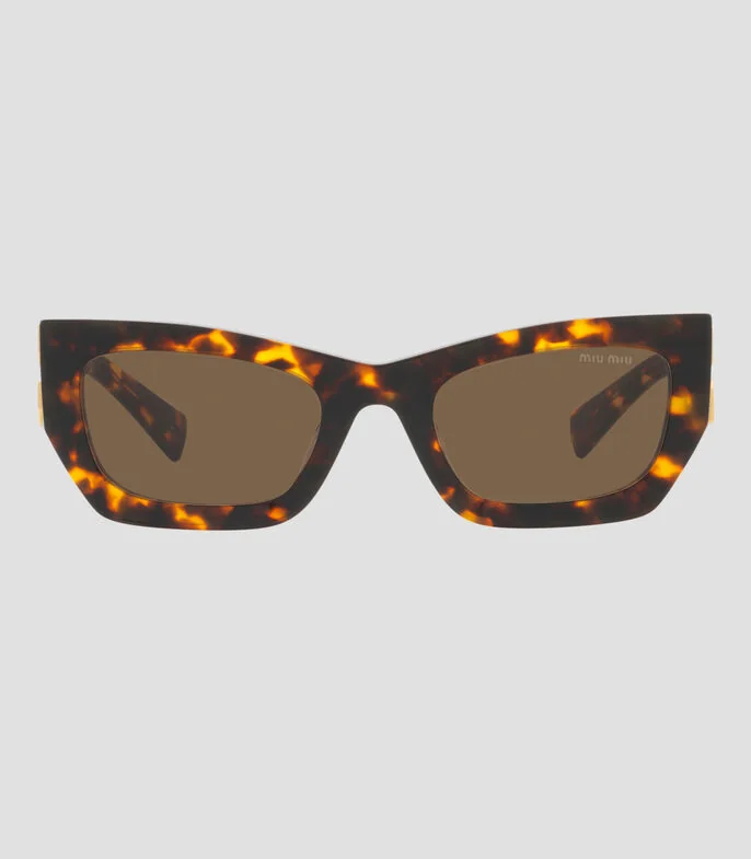 Lentes de sol rectangulares carey Mujer