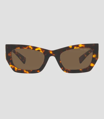 Lentes de sol rectangulares carey Mujer