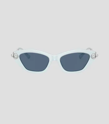 Lentes de sol ojo de gato zafiro pálido Mujer