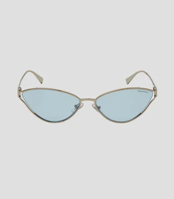 Lentes de sol ojo de gato dorados Mujer