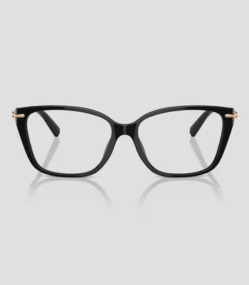 Lentes oftálmicos cuadrados negros Mujer