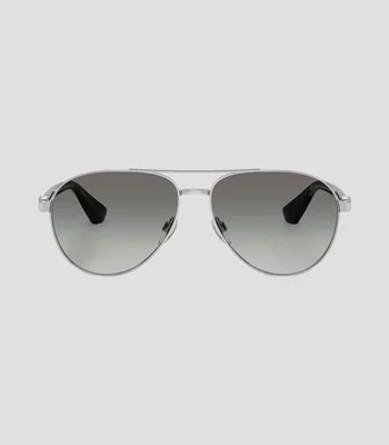 Lentes de sol aviador plateados Mujer