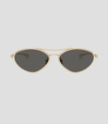 Lentes de sol irregulares dorado Mujer