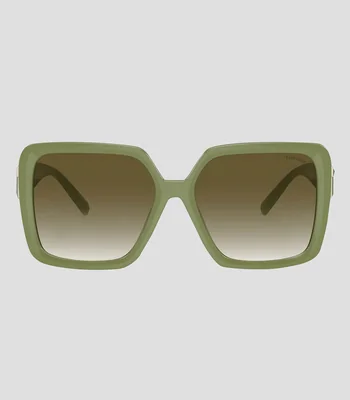 Lentes de sol Cuadrados Caqui Mujer