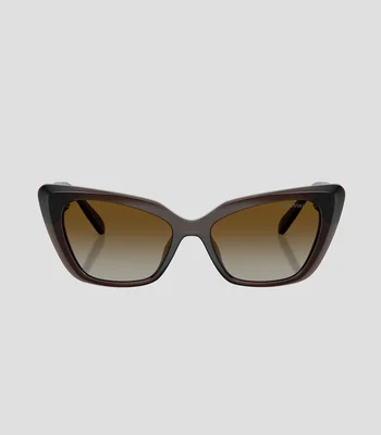 Lentes de sol ojo de gato marrón Mujer