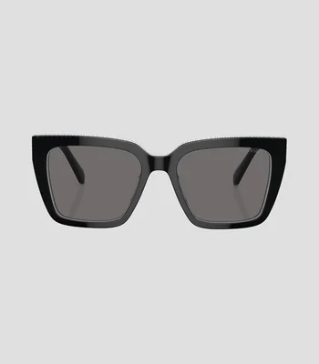 Lentes de sol cuadrados negros Mujer