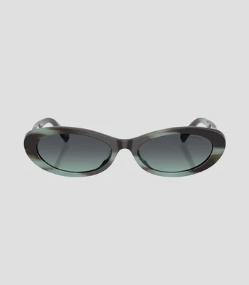 Lentes de sol ovalados negros