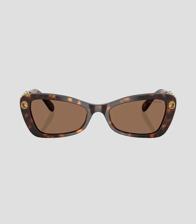 Lentes de sol rectangulares carey Mujer