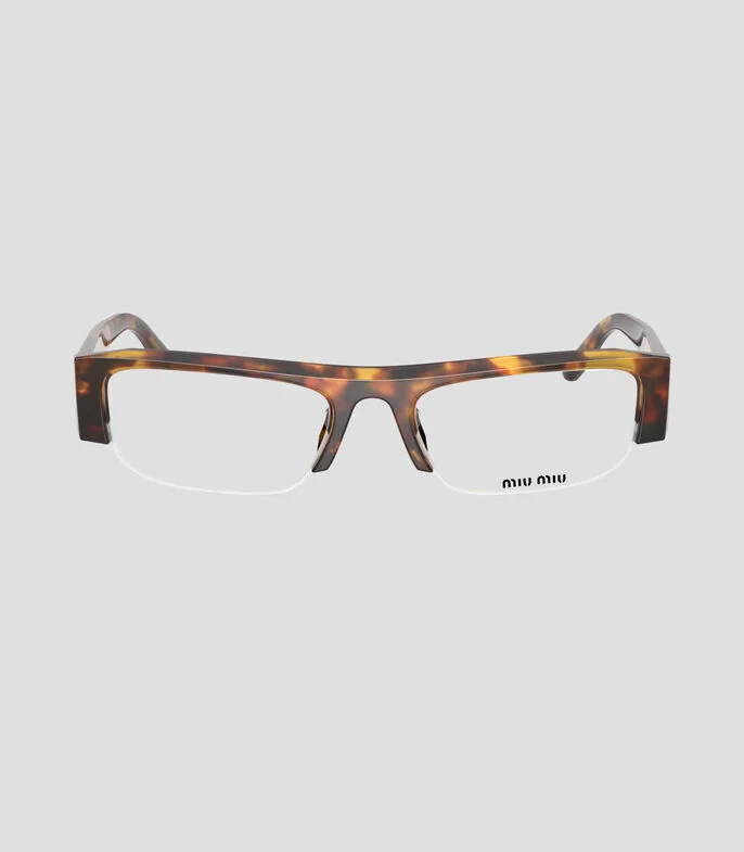 Lentes oftálmicos rectangulares havana Unisex