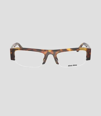 Lentes oftálmicos rectangulares havana Unisex
