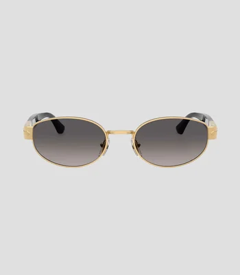 Lentes de sol ovalados dorados Unisex