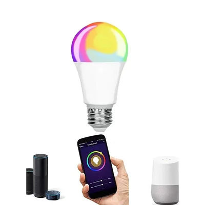 Foco Wifi Inteligente Fratech compatible con iOs y Android con luz RGB y blanca
