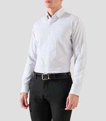 Camisa lisa con manga larga Hombre