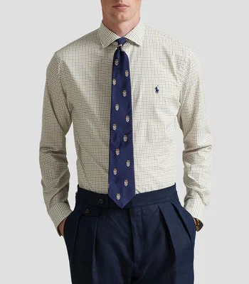 Camisa de cuadros manga larga Hombre