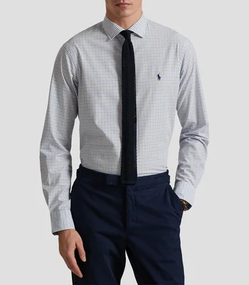 Camisa de cuadros manga larga Hombre