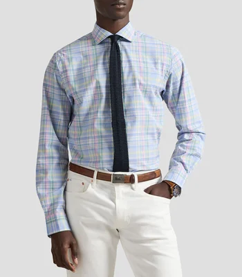 Camisa cuadros manga larga Hombre