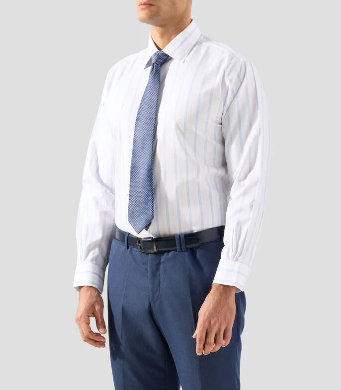 Camisa de rayas manga larga Hombre
